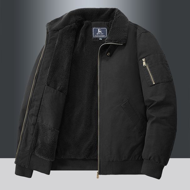 Men's Clothing New Autumn And Winter Men's Trendy American Workwear Tops Casual Cotton Clothes Plus Velvet Thick Warm Coat Jacket_viptrois.com