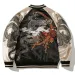 Embroidered Dragon Hip Hop Contrast Color High Street Baseball Coat Haruku Trendy Outerwear Casual Loose Jacket For Men_viptrois.com