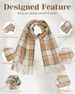 YSense Women's Long Plaid Blanket Scarf Chunky Oversized Winter Fall Warm Big Tartan Scarves Wrap Shawl Ladies Gifts_viptrois.com