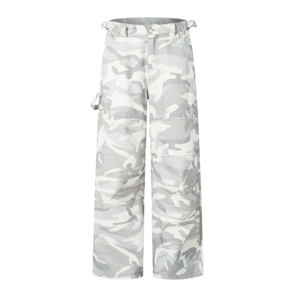 American High Street Workwear Camouflage Wide-Leg Men' Adjutable Wait Deign Mountain Style Outdoor Denim Caual_viptrois.com