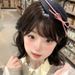 Korean Style Cute Black Velvet Bowknot Sweet Girl JK Round Top Beret Sailor Navy Hat For Women_viptrois.com