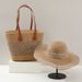 Women's Tote Bags Straw Woven Bag, Travel Tote Bag, Large Brim Hat, Face-showing Small Straw Hat, Sun Hat_viptrois.com
