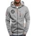 Men's Anime Goku Print Hooded Sweatshirt - Zip-Up Casual Jacket, Polyester Blend, Lightweight Streetwear (S-Xxxl), Otaku Fashion For Daily Wear_viptrois.com
