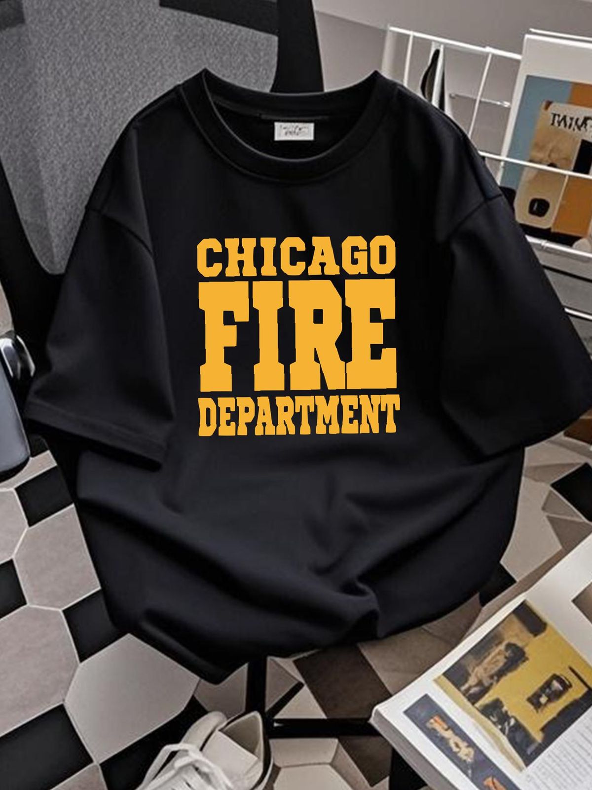 Chicago Fire Department T-Shirt Slightly Stylish Soft Fashion Casual Breathable Versatile Unisex Graphic Designer Clothes Streetwear_viptrois.com