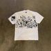 Heavyweight Pure Cotton Retro Loose T-Shirt Short Sleeved for Couples with Hunter Dog Print Unisex 250g_viptrois.com