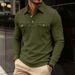 Men's Long Sleeve Shirt – Multi-Pocket Casual Pullover With Collar (S-XXXL, Navy/Black/Army Green/Denim Blue/Light Grey/Dark Grey)_viptrois.com