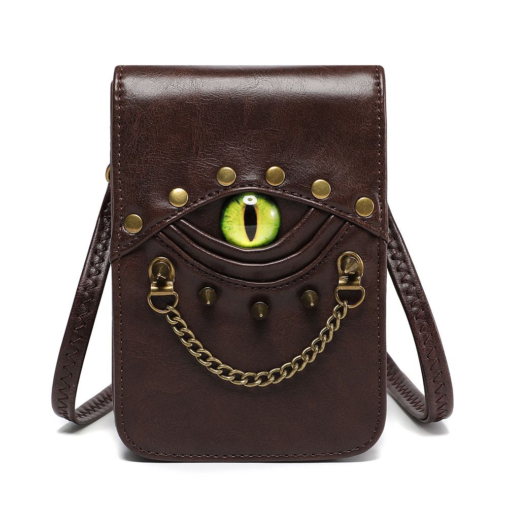 Halloween Women's retro style rivet shoulder messenger bag PU leather MINI small square bag_viptrois.com