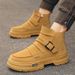 Men's Classic High-Top Martin Boots - Waterproof PU Leather, Slip-Resistant Rubber Sole, Comfortable Cushioning & Height Increase (3-5cm) - Casual_viptrois.com