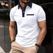 New Summer Men's Polo Shirts Short Sleeve Contrast Color Polos Men Business Casual Fashion Tops Sports Tees Man Streetwear Trendy_viptrois.com