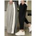 Men's Clothing Black Warrior Loose Skinny Casual Pants Summer Thin Ice Silk Slit Nine Point Pants Men's Fashionable And Handsome Harem Pants_viptrois.com