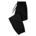 Men's Performance Polyester Sweatpants - Slim & Loose Fit With Drawstring Waist & Utility Pockets (Black/Light Gray)_viptrois.com