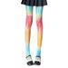 Silk Stockings Gradient Fishnet Stockings Sexy Dopamine Candy Color Pantyhose Colorful Rainbow Bottoming Stockings Slim Legs Socks_viptrois.com