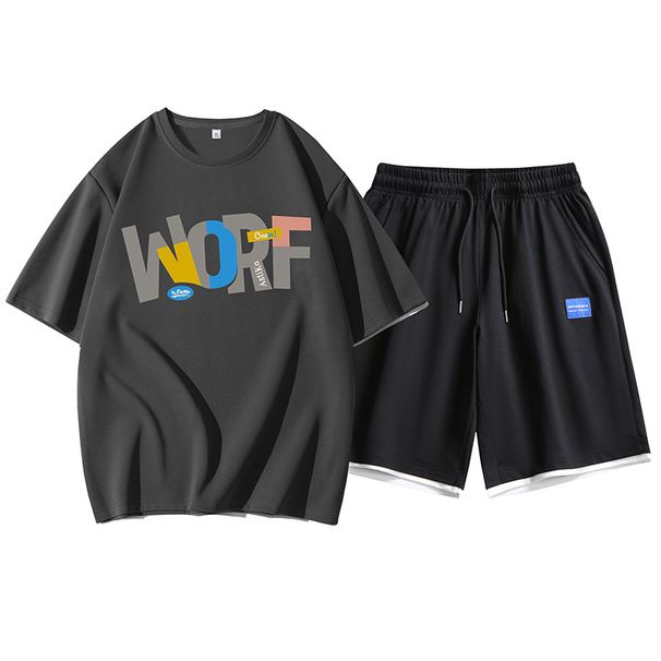 Men's Clothing Handsome Matching Short-Sleeved Sportswear Outfit Suit_viptrois.com