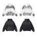 Men's Clothing High-Street Washed Gradient Zip Hoodie – 420g Heavyweight Distressed Cotton, Drop Shoulder, Dual-Zip Unisex Oversized Fit_viptrois.com