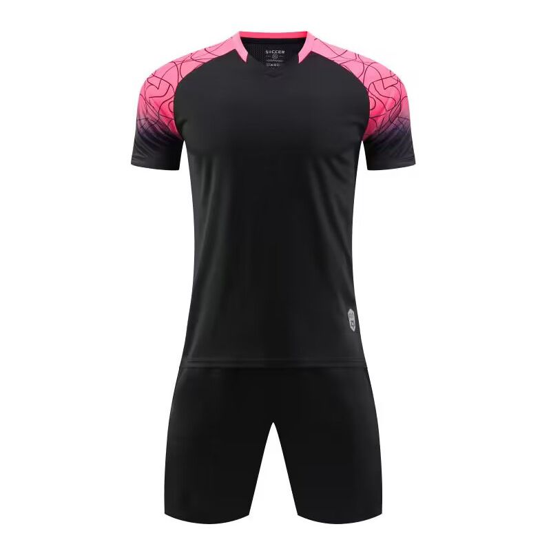 Men's Clothing children's competition training jersey sweat-absorbent breathable printed cross-border short-sleeved football uniform suit_viptrois.com