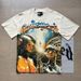 New Trendy American Brand Skull Rock Band Couple's Matching Round-Neck Washed Short-Sleeve T-Shirt_viptrois.com