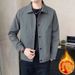 "Men's Lightweight Autumn Jacket – Slim-Fit Fleece-Lined Bomber With Notch Lapel & Versatile Layering "_viptrois.com