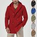 Men's Mid-Length Windbreaker Jacket – Double-Breasted Composite Space Cotton Coat With Detachable Hood (Light Gray/Khaki_viptrois.com