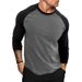 New Long-sleeved Round-neck T-shirt For Men, Loose And Breathable Large-sized Base Layer, Casual Shoulder Sleeve Top_viptrois.com