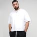 Square T-shirt Men's Heavyweight Shoulder Sleeves Large Size Cotton 240g Heavy Bottoming Shirt_viptrois.com