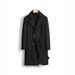 2025 Spring New Men's Double-Breasted Youth Solid Color Casual Mid-Length Wool Fashion Trench Coat_viptrois.com