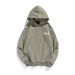 High Street Hip Hop Kanye Same Style Foam Gray Green Plus Velvet Sweater Same Style Jacket_viptrois.com