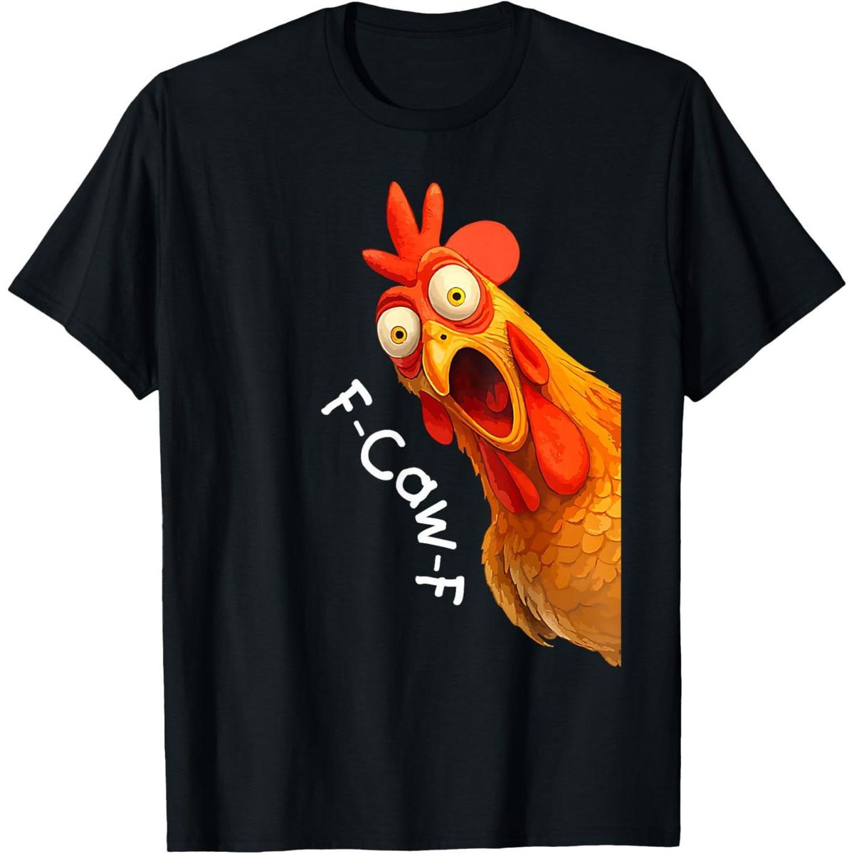 Camiseta Divertida De Pollo F-Caw-F Para Hombres Y Mujeres_viptrois.com