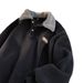 Lamb Wool Polo Collar Sweatshirt For Men With Thick Corduroy Jacket And Top_viptrois.com