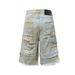 Men’s Clothing Fashion Brand High Street RO Style Shorts Washed Ripped Jeans Straight Leg Personalized Short Pants_viptrois.com