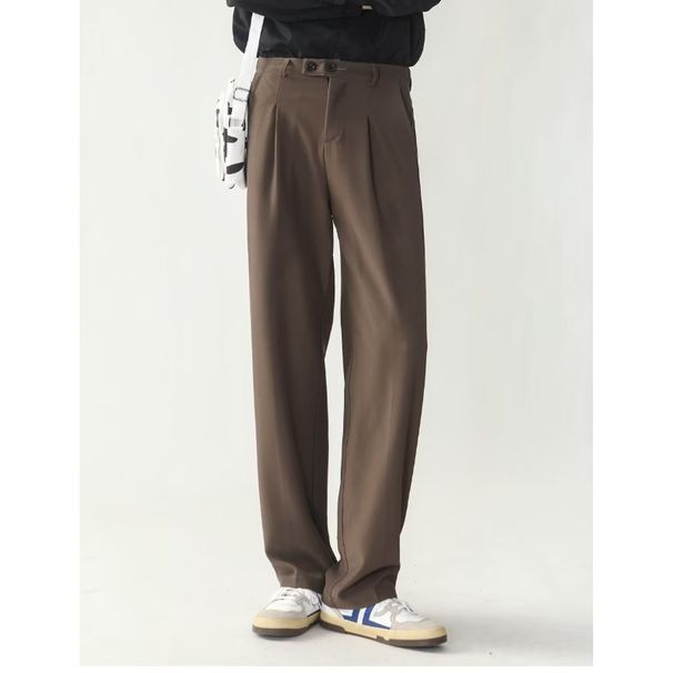 Men's Clothing Men's Trendy Loose Straight Wide Leg Trousers Versatile Handsome Casual Suit Trousers_viptrois.com