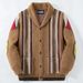 Pure European And American Foreign Trade New Men's Clothing Autumn Winter Long Sleeve Jacquard Turn-down Collar Outerwear_viptrois.com
