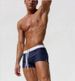 European And American Men's Solid Color Sexy And Fashionable Back Pocket Swimsuit Design Flat Corner Beach Pants Swimsuit Beach Breathable_viptrois.com