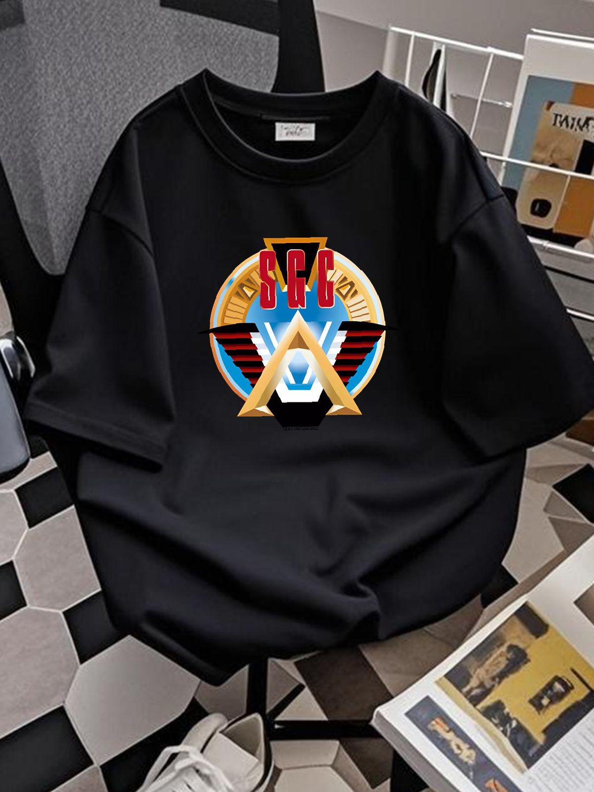 Stargate SG1 SGC Logo T Shirt Licensed Sci-Fi TV Alien Show Adult Tee New Slate Versatile Slightly Designer Clothes Summer Stretched Stylish_viptrois.com