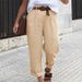 Men's Clothing Wish European And American Independent Station Women's Casual Solid Color Loose High Waist Trousers_viptrois.com
