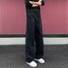 Casual Slanted Cut Jeans For Men, Autumn Trendy High Street Loose Straight Wide-leg Cleanfit Casual Pants_viptrois.com