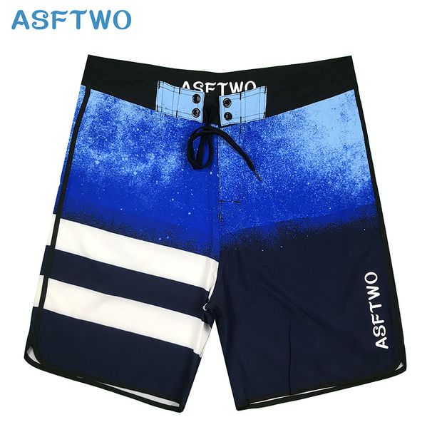 Men's Stretch Quick-Drying Surfing Beach Pants Bodybuilding Competition Horizontal Striped Loose Sports Spot Shorts_viptrois.com