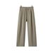Men's Lightweight Summer Pants - Breathable Straight Leg Trousers With Drawstring Waist Casual & Office Wear (Black, Paris Grey, Khaki, Dark Grey)_viptrois.com