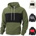 Men's Fashion Color Block Hooded Sweatshirt | Autumn Winter Casual Pullover | Trendy Streetwear For Men | Lightweight & Comfortable_viptrois.com