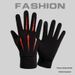 Pulse Men's Cycling Touchscreen Fleece Lined Warm Non-Slip Driving Two-Finger Motorcycle Winter Fishing Gloves_viptrois.com