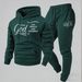 Men's Hooded Sweatshirt And Pants Set Letter Print Two Piece Clothing European And American Style Hot Selling Cross Border Trade_viptrois.com