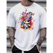 Camiseta Cuello Redondo Casual Verano Para Hombres, 95% Poliéster 5% Spandex, Tejido Punto, Manga Corta Con Ligera_viptrois.com