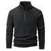 Fleece And Thickened Semi-zipper Stand-up Collar Hoodie For Men, High-quality Pullover, Casual And Warm Hoodie For Dad_viptrois.com