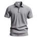 65/5000 2026 Men's Summer Button-down Solid Short-Sleeved Half-Button Loose-Weave Breathable Casual Commuting Polo Shirt_viptrois.com