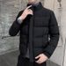 Men's Winter Jacket – Slim-Fit Quilted Polyester Coat With Stand Collar & Side Pockets (M-4XL, 3 Colors From Khaki To Navy Blue)_viptrois.com