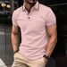 Men's Clothing Summer New Men's Sports Casual Lapel Short Sleeved Polo Shirt_viptrois.com