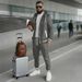 Men’s Twill Bomber Jacket & Work Pants Set – Heavyweight Hooded Zip-Up For Fall/Winter (Black/Grey/Navy, Streetwear-Ready)_viptrois.com