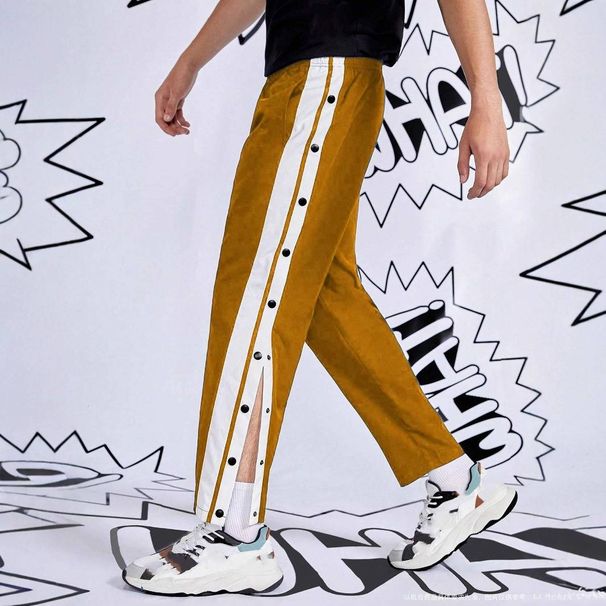 In Spring And Autumn, Basketball Is In Full Swing. Men's Trendy Sport, High-street, Ins, Versatile Straight-leg Pants_viptrois.com