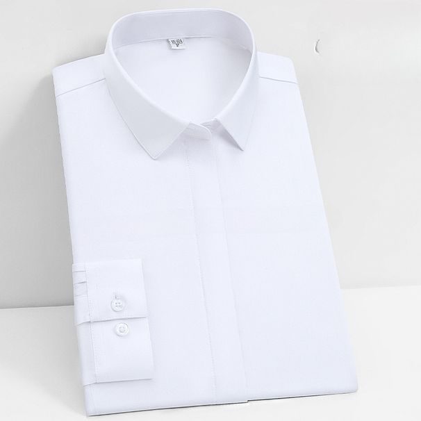 Men's Clothing Long Sleeve Bamboo Fiber Shirt - Wrinkle-Free Professional Blouse, V-Neck & Square Neck Office Wear, Comfortable Business Casual Top_viptrois.com