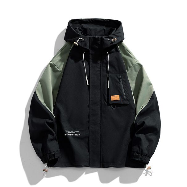 Oversized Men’s Bomber Jacket – Polyester Utility Coat With Zipper Pockets (Black, Khaki, Olive, Streetwear For Big & Tall Sizes L-9XL)_viptrois.com