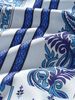 Men's Clothing Men's Shirt Blue And White Cashew Print Short Sleeved Men's Casual Shirt Middle Eastern Retro Four Sided Stretch Summer New_viptrois.com